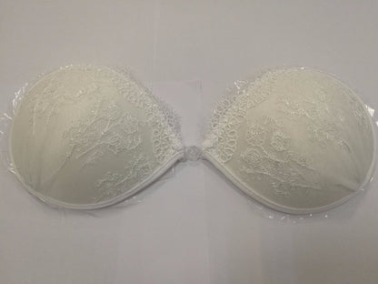 White Lace Embroidery Bra Super Push Up Silicone Bralette Backless Strapless Invisible  Pushup Sticky Bras for Women Wedding